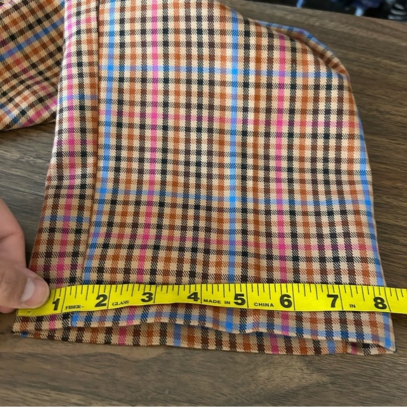 Twik Colorful Plaid High-Waisted Pants XS - Picture 11 of 11